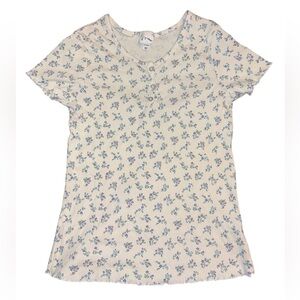 Art Class Girls Floral Print Ribbed T-Shirt